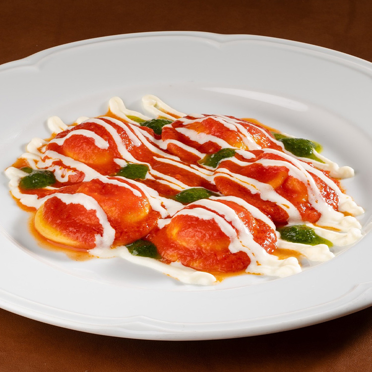 Piatto di ravioli